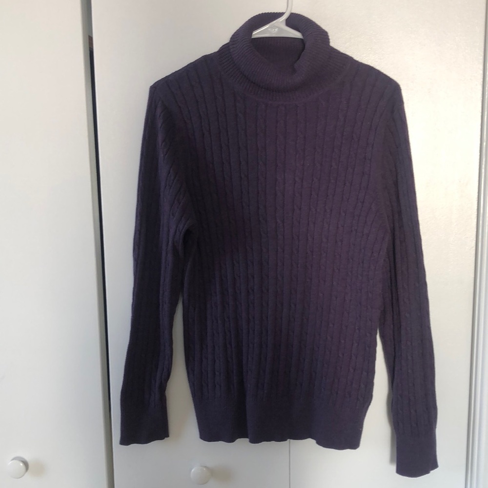 Women's Purple Turtleneck Sweater